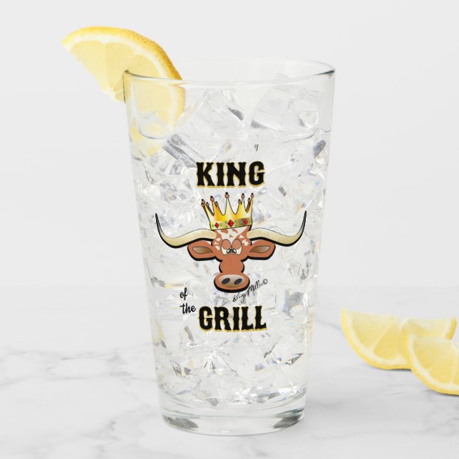 Longhorn Steer Glass Glas (Vorderseite Ice)