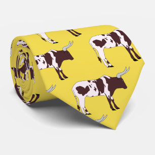 Longhorn Steer Team Mascot Football Necktie Krawatte