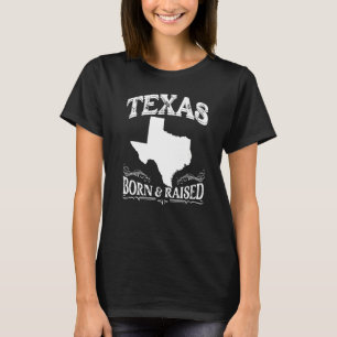 Longhorn Zuhause Staat Texas Pride Texas Geboren & T-Shirt