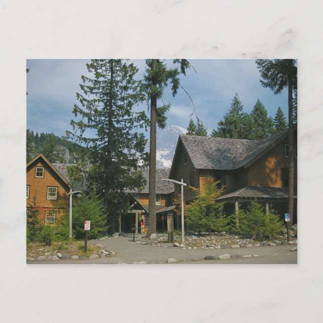 Longmire Inn am Berg Rainier Postkarte (Vorderseite)