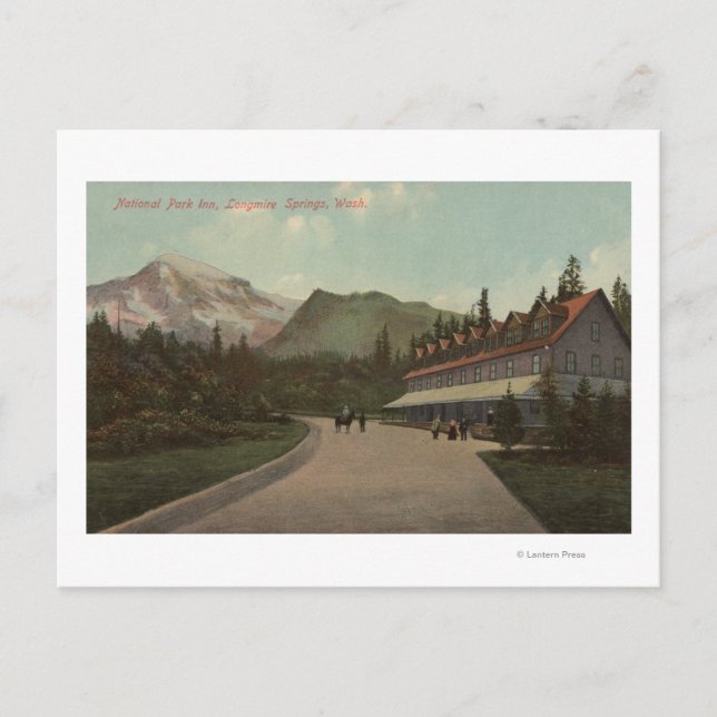 Longmire Springs, WA - Aussicht auf das National P Postkarte (Vorderseite)