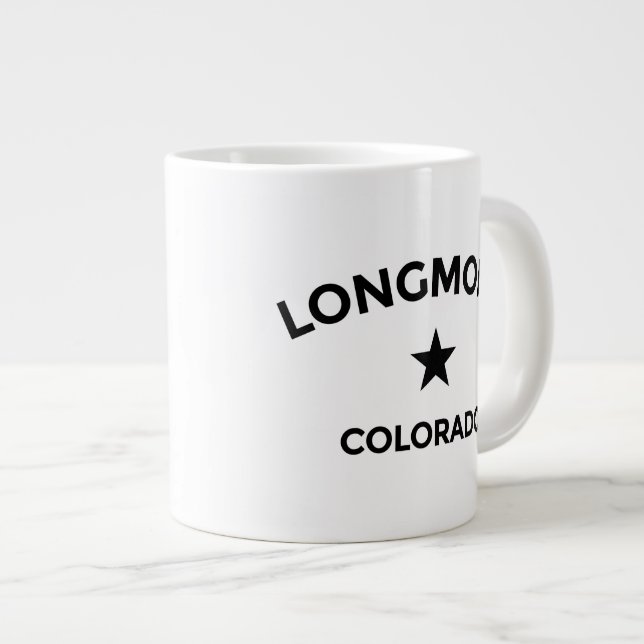 Longmont Colorado Große Tasse (Vorderseite Rechts)