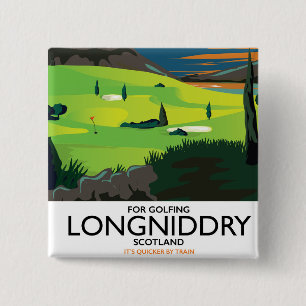 Longniddry Schottland Golf Reiseplakat Button