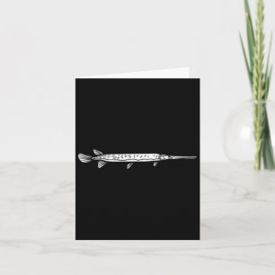 Longnose Gar Shirt Bowfin Lepisorecs Osseus Fishi Karte