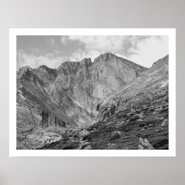 Longs Peak Schöner, rauer Rocky Mountain Poster (Vorne)