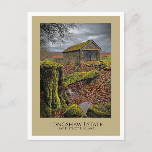 Longshaw Anwesen, Peak District Postkarte (Vorderseite)