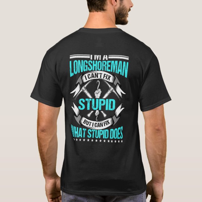 Longshoreman auf der Rückseite der Kleidung T-Shirt (Rückseite)