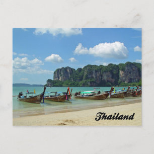 Longtail Boote Krabi Thailand Postkarte