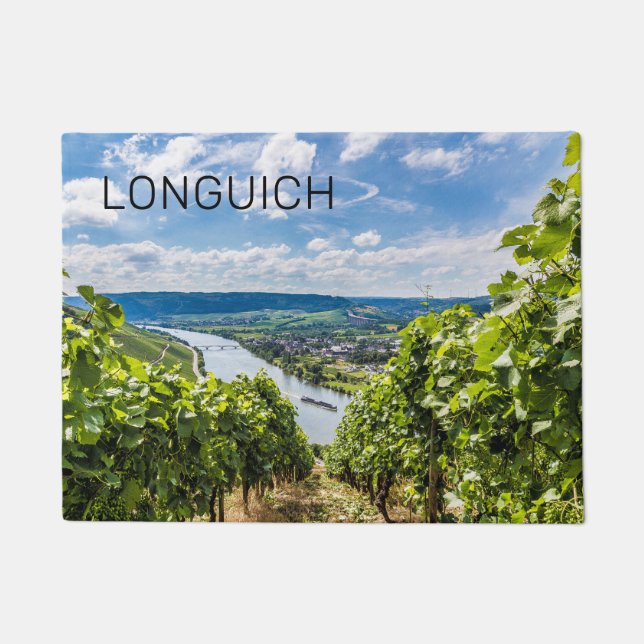 Longuich Moselle Vineyard Panorama Deutschland Fußmatte (Vorderseite)