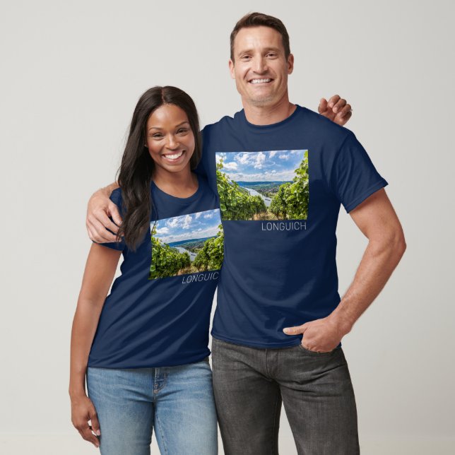 Longuich Moselle Vineyard Panorama Deutschland T-Shirt (Unisex)