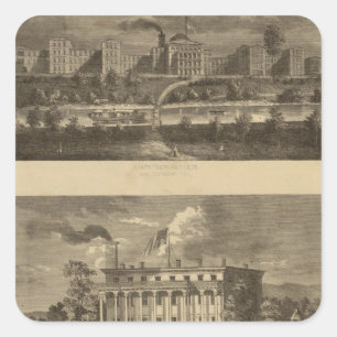 Longview Asyl, Ohio Quadratischer Aufkleber