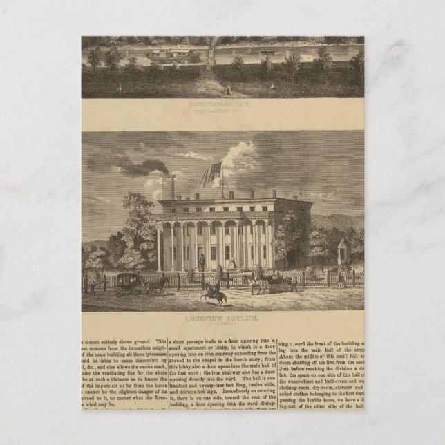 Longview Asylum, Ohio Postkarte (Vorderseite)