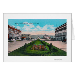 Longview de la scène de Broadway, WA