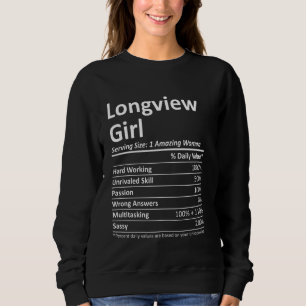 Longview Girl Wa Washington Funny City Zuhause Roo Sweatshirt