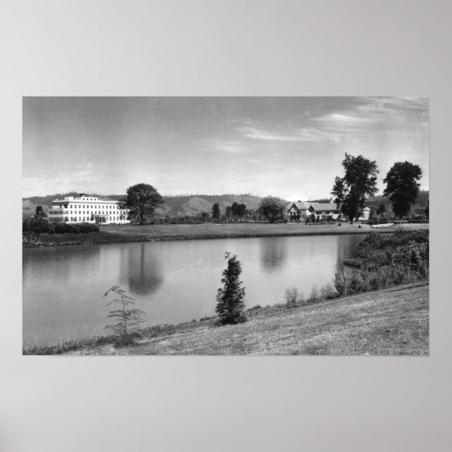 Longview, WA Town View Lake Sacajawea Fotografie Poster (Vorne)
