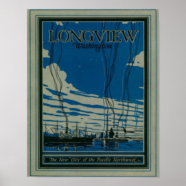 Longview, Washington Werbeplakat Poster (Vorne)