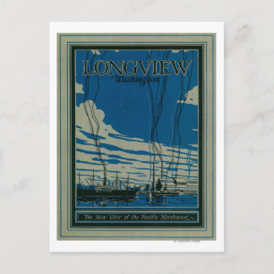 Longview, Washington Werbeplakat Postkarte