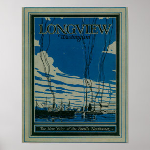 Longview, Washington-Werbungs-Plakat Poster