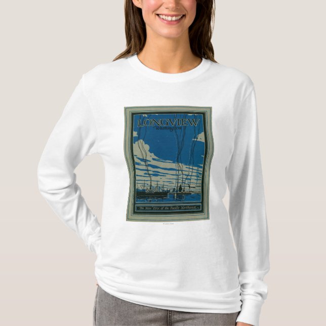 Longview, Washington-Werbungs-Plakat T-Shirt (Vorderseite)