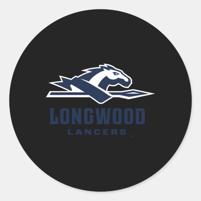 Longwood Lancers Icon Heather Gray Runder Aufkleber (Vorderseite)