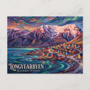 Longyearbyen, Svalbard Norwegen Postkarte