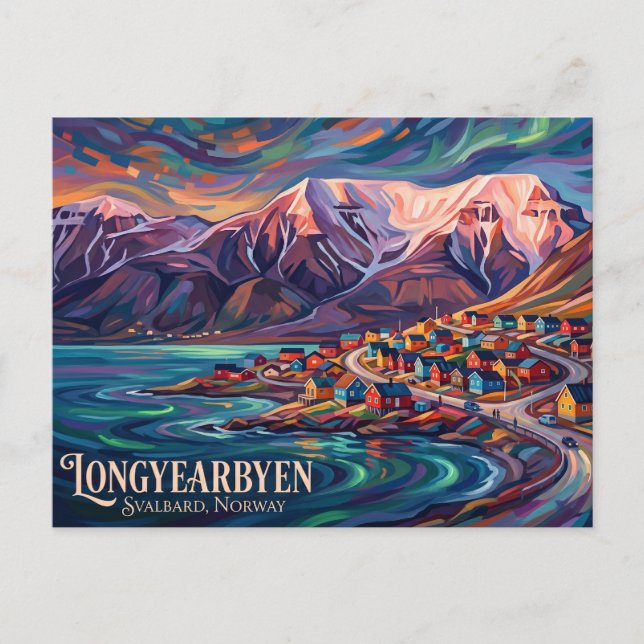Longyearbyen, Svalbard Norwegen Postkarte (Vorderseite)