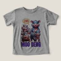 Loo moo Deng Thai drôle célèbre petit bébé hippo