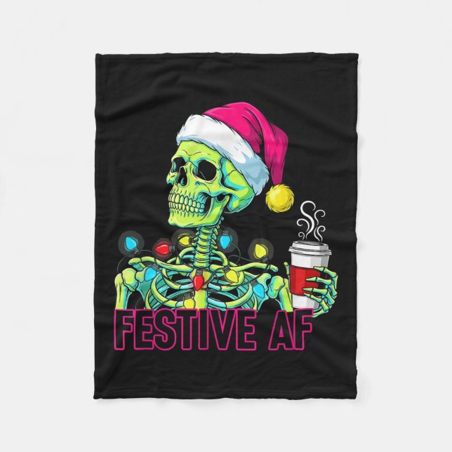 Look At Me Being All Festive And Stuff Humorous Xm Fleecedecke (Vorderseite)