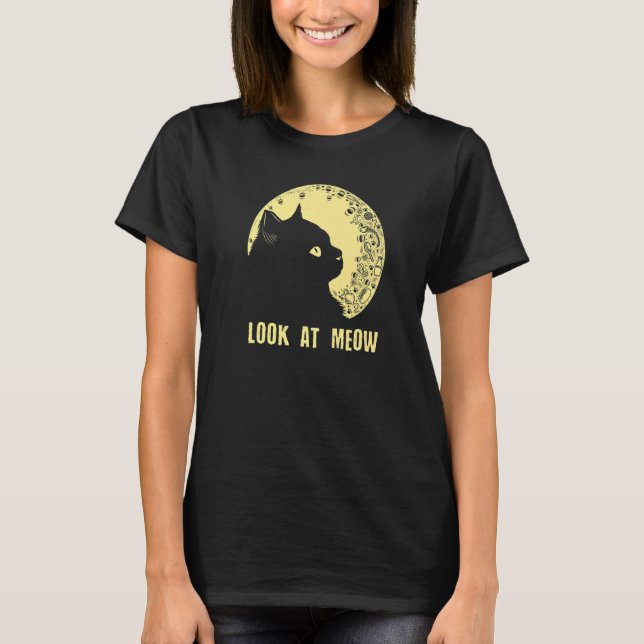 Look at Meow Cat Mom Couples Cat Dad   Cat T-Shirt (Vorderseite)
