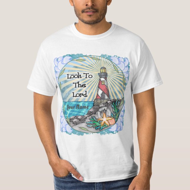 Look Lighthouse Christlich T - Shirt (Vorderseite)