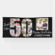Look Who is 50 Foto Collage Black 50 th Birthday Banner (Horizontal)
