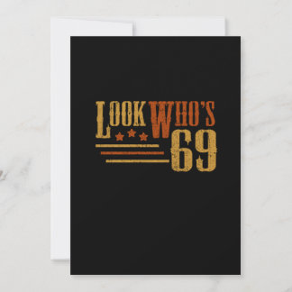 Look Whos 69 Jahre alt Funny 69. Geburtstagsgesche Einladung