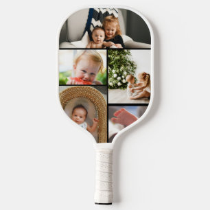 Look Who's 70 Customizable Foto Collage Pickleball Schläger