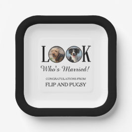 Look Who's Married Dog or Pets Photo Pappteller