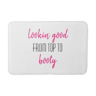 Lookin' gut von oben bis Hintern Pink Funny Girl Badematte