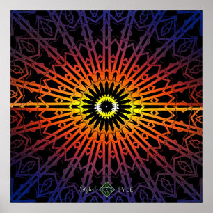 Looking Glass Mandala 2 ( Regenbogen ) Poster