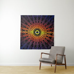 Looking Glass Mandala 2 ( Regenbogen ) Wandteppich