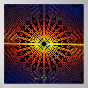 Looking Glass Mandala ( Regenbogen ) Poster