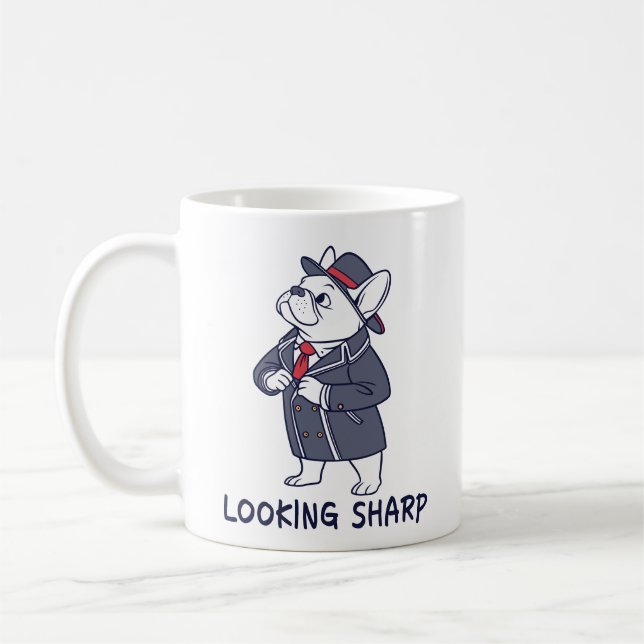 Looking Sharp Dapper French Bulldog Funny Coffee M Kaffeetasse (Links)