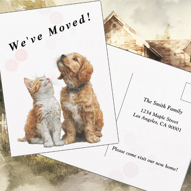 Looking Up at You – Moving Announcement  Postkarte (Von Creator hochgeladen)