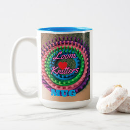 Loom Knitters Zweifarbige Tasse