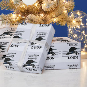 Loon Common Lounge Bird Festival Moon and Stars Geschenkpapier