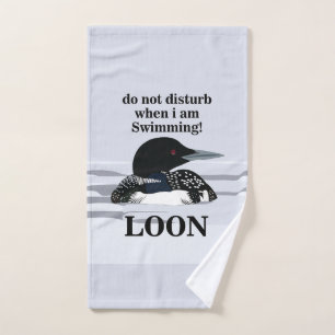 Loon Common Lounge Bird Festival Moon and Stars Handtuch