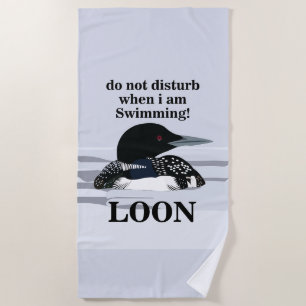 Loon Common Lounge Bird Festival Moon and Stars Strandtuch