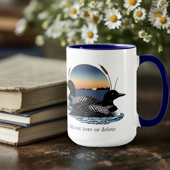 Loon Couple Sunset Blue Tasse (Von Creator hochgeladen)