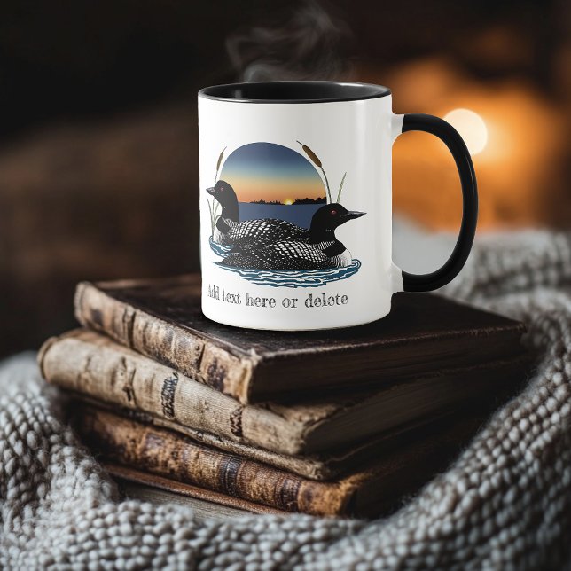 Loon Couple Sunset Blue Tasse (Von Creator hochgeladen)
