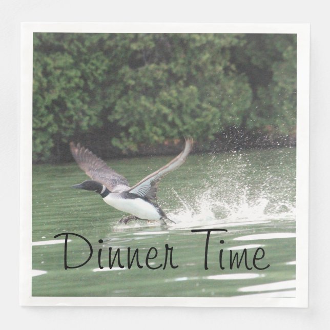 Loon Dinner Time Napkins Serviette (Vorderseite)