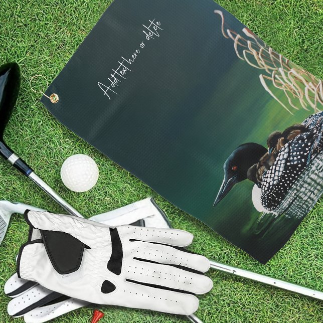 Loon Family Outing Golfhandtuch (Von Creator hochgeladen)