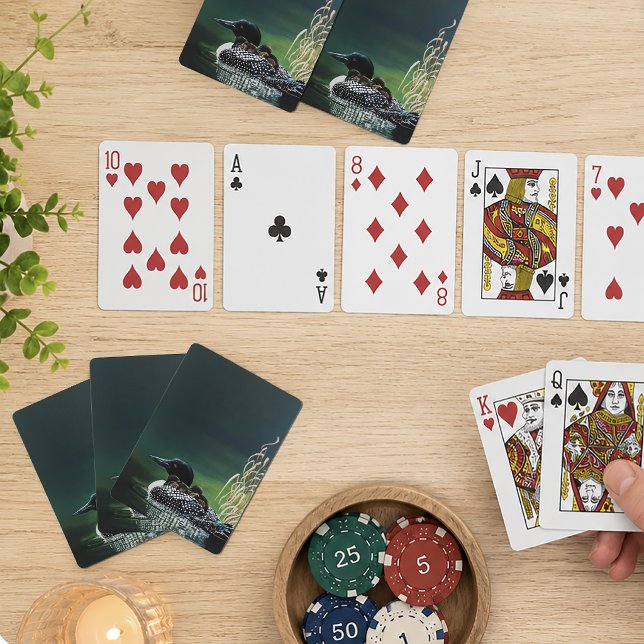 Loon Family Outing Spielkarten (Von Creator hochgeladen)