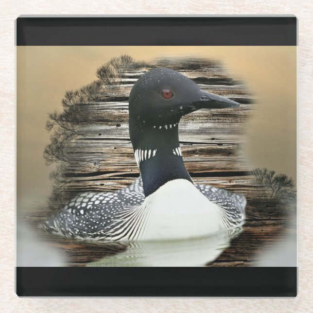 Loon Glasuntersetzer (Vorderseite)